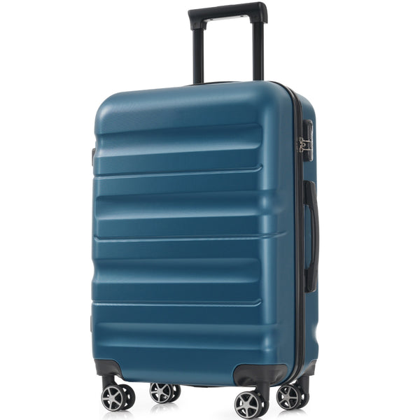 English Elm Hardshell Abs Four Piece Luggage Set with Spinner Wheels Tsa Lock Packing Cubes Inky Blue N730P262653C