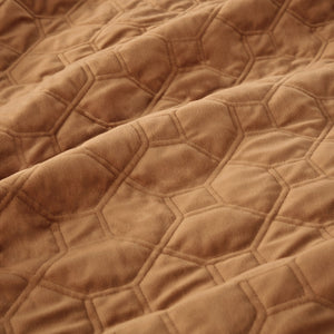 English Elm 3 Madison Park Harper Velvet Quilt Set Full/Queen with Antimicrobial Finish, Geometric Quilted Texture Rust 17.72 L x 16.14 W x 8.27 H B03597649