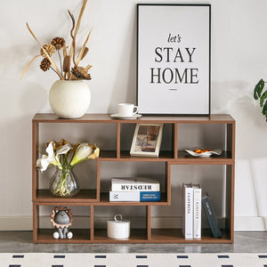 English Elm 2 Piece Modular L-shaped Tv Console Open Shelf Bookcase for Modern Living Rooms W3875P397178