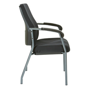 OSP Home Furnishings Padded Visitor Chair with Lumbar Support and Steel Frame for Office Reception Areas 83730T-30