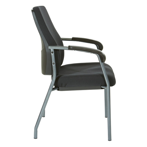 OSP Home Furnishings Padded Visitor Chair with Lumbar Support and Steel Frame for Office Reception Areas 83730T-30