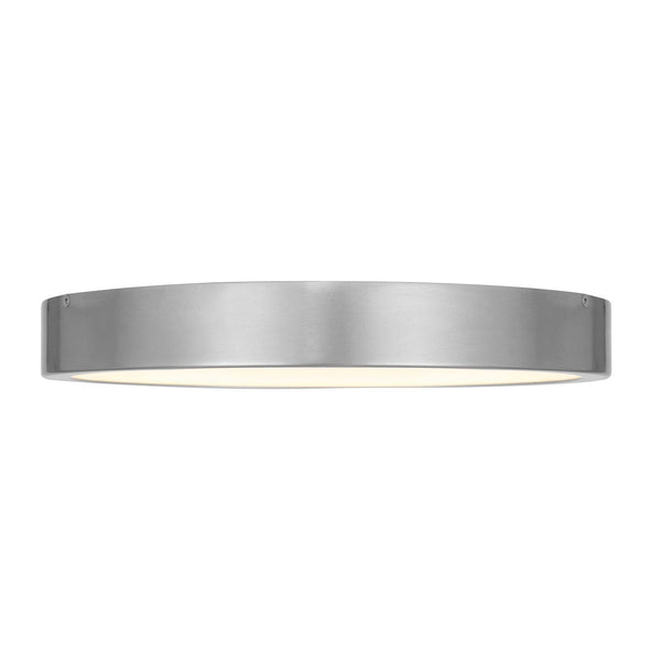 English Elm 14 Inch Aluminum Flush Mount Led Ceiling Light Dimmable for Kitchens and Hallways Brushed Nickel B370P421873