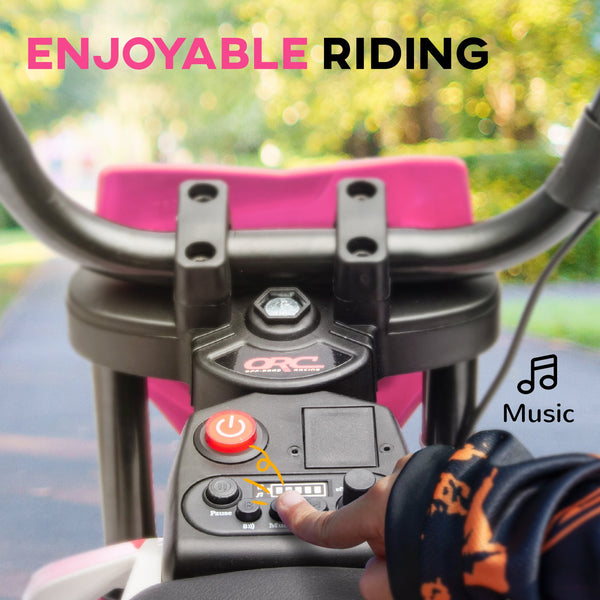 English Elm Qaba Vespa Licensed Retro Ride on Electric Motorbike for Toddlers with Fm Radio Red W2225P229726
