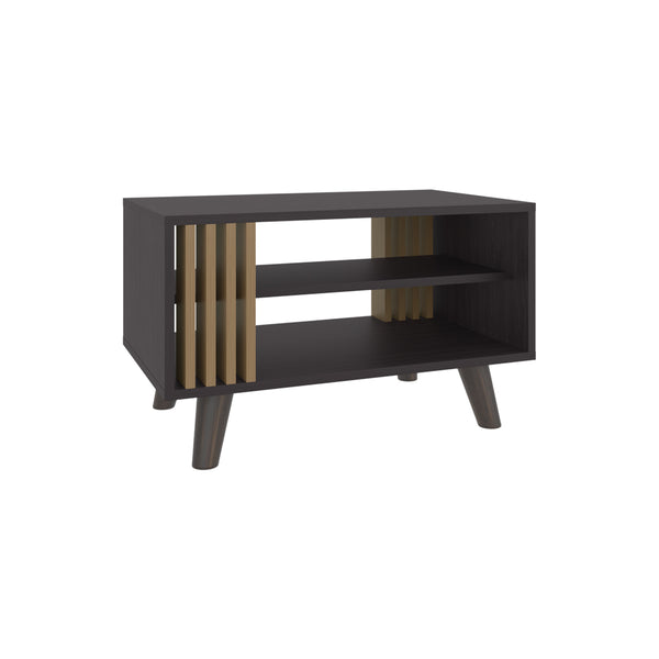 English Elm Shawnee Two-tone Wengue Coffee Table with Open Shelves for Modern Living Spaces B092P439927