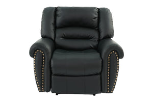 English Elm Modern Bonded Leather 3 Piece Living Room Set with Nailhead Trim and Tufted Back B011S02386