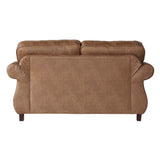 English Elm Leinster Fabric Loveseat With Antique Bronze Nailheads In Jetson Ginger