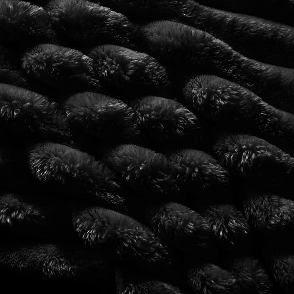 English Elm Plush Corduroy Ottoman with High-Density Sponge and Solid Wood Frame for Living Room & Office Seating Black W1885P346915