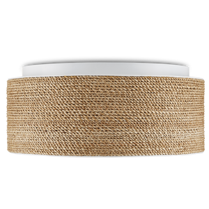 Coulton Bohemian Rope Flush Mount Light | Natural Abaca & Acrylic | Dimmable Indoor Ceiling Fixture