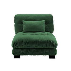 English Elm 27 Modular Armless Sofa Chenille Upholstered with Solid Wood Frame for Living Room Green W714P284894
