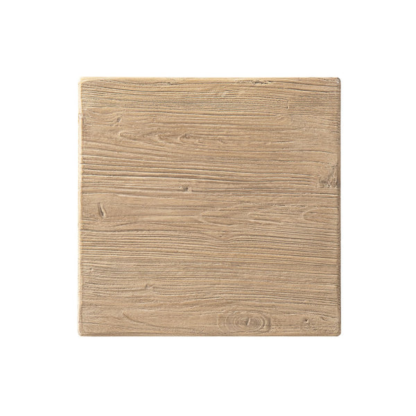 English Elm Hawthorne Reclaimed Elm Square Side Table with Trestle Base for Modern Rustic Interiors Natural B2719P474459