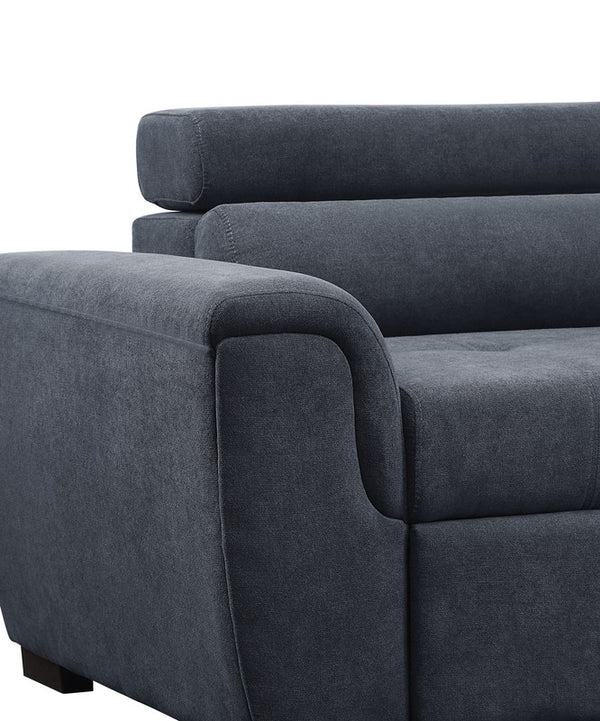 English Elm Horatio Sleeper Sectional Sofa with Tufted Cushions Adjustable Headrests and Storage B2749S00186