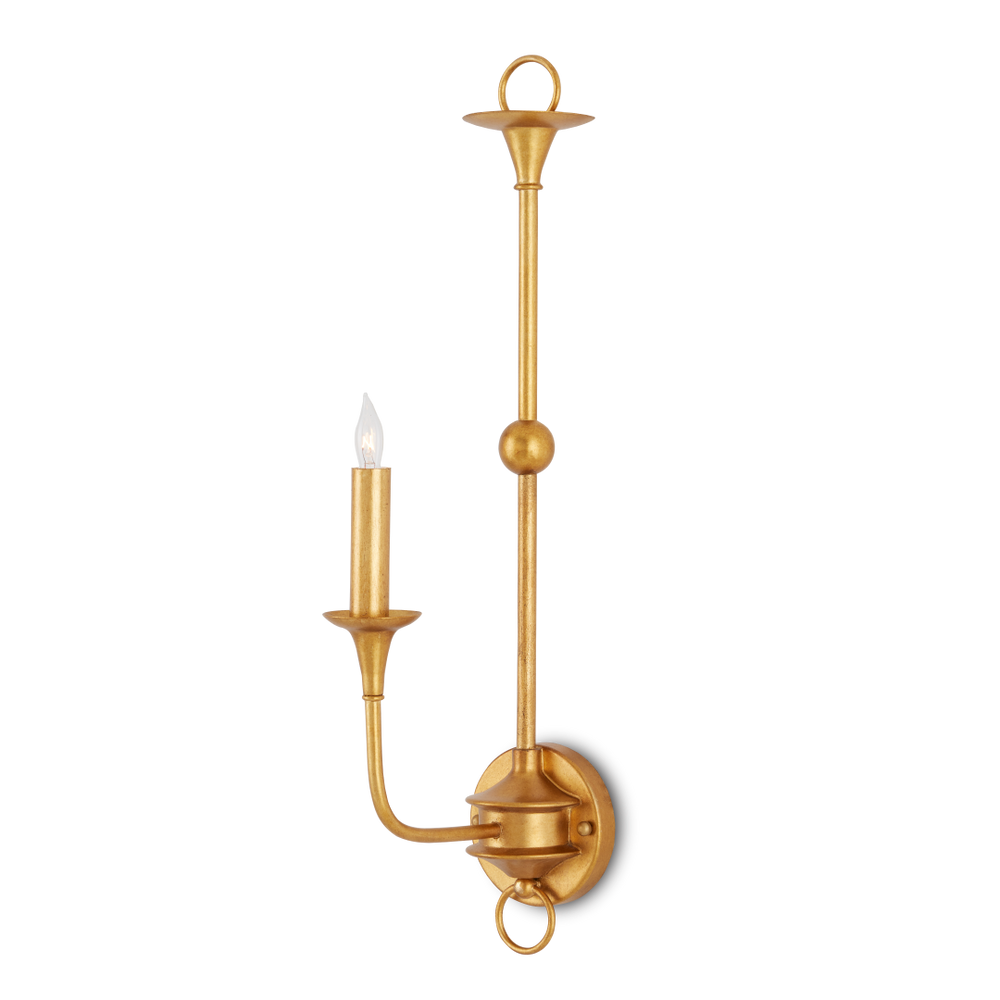 Nottaway Gold Single-Light Wall Sconce - Elegant Minimalist Design for Traditional & Transitional Spaces