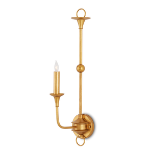 Nottaway Gold Single-Light Wall Sconce - Elegant Minimalist Design for Traditional & Transitional Spaces