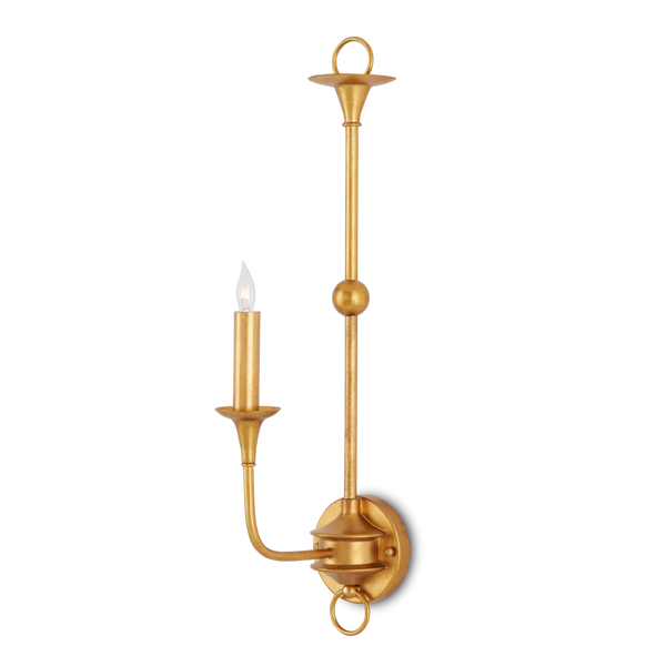 Nottaway Gold Single-Light Wall Sconce - Elegant Minimalist Design for Traditional & Transitional Spaces