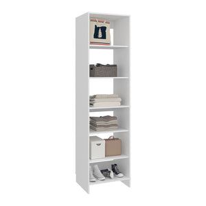 English Elm Maplewood Slim Open Wardrobe with Dual Chrome Rods for Small Bedroom Storage B092P474470