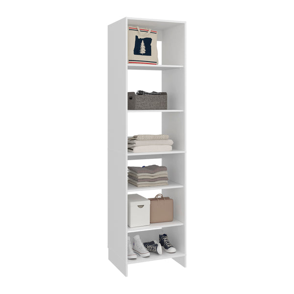 English Elm Maplewood Slim Open Wardrobe with Dual Chrome Rods for Small Bedroom Storage B092P474470