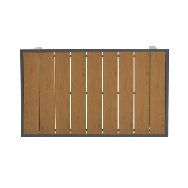 English Elm Christopher Knight Home® - 4-Pieces Outdoor Metal Patio Furniture Set with Deep-Seat Cushions, Teslin Rope, Wood-Look Tabletop, Rust-Resistant Frame Natural+Grey N780P2540723G