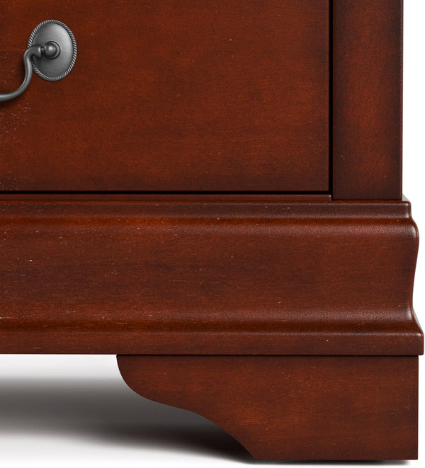 English Elm Light Gray Contemporary Nightstand Solid Rubberwood Dovetail Drawer Bedroom Storage Cherry B2741P433359