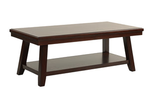 English Elm New 3pc Occasional Tables Set Walnut Finish with Open Shelf Modern Coffee End Sofa Tables, Solid Legs B011S02000
