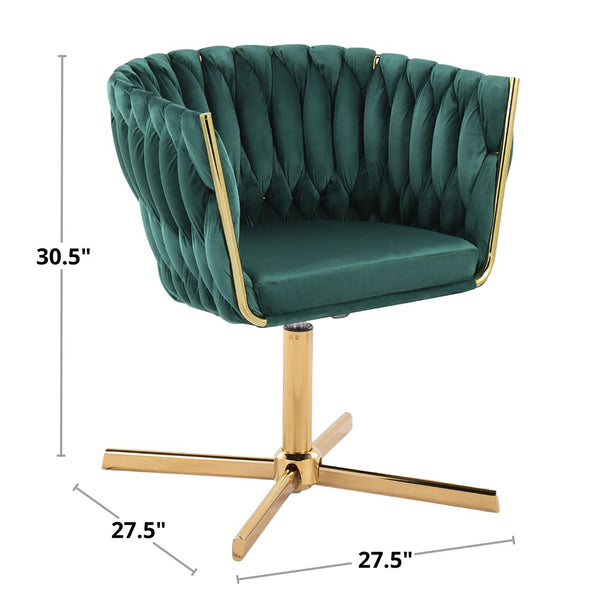 English Elm Swivel Accent Chair Silver Velvet Seat Gold X Pedestal Base Glam Living Room B202P471323