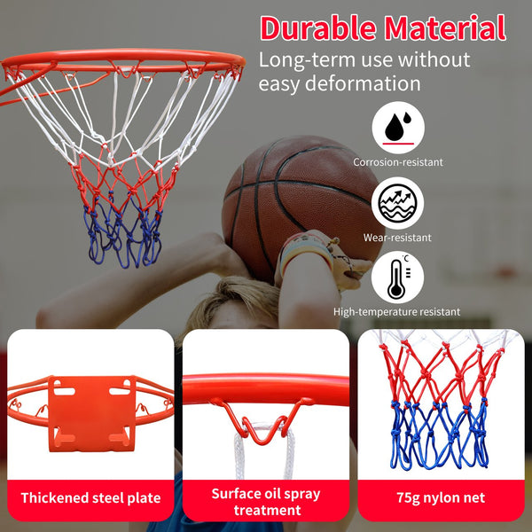 English Elm Double Fish 18 Inch Wall Mounted Mini Basketball Hoop Acrylic Backboard Indoor Play W3087P376139
