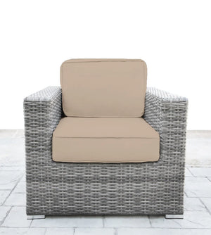 English Elm Fully Assembled Outdoor Hdpe Wicker Sectional Set with Glass Top Table for Patios B120S00278