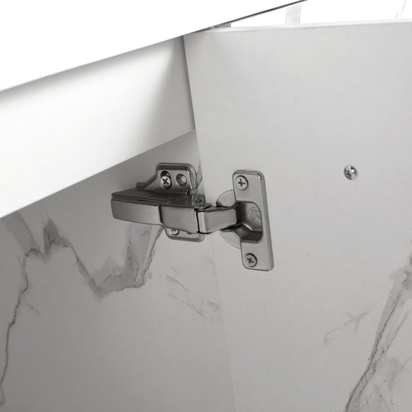 English Elm 60 Inch Wall-mounted Bathroom Vanity Cabinet with Soft-Close Doors, Eco Plywood, Scratch & Water-Resistant Finish White W999P208037