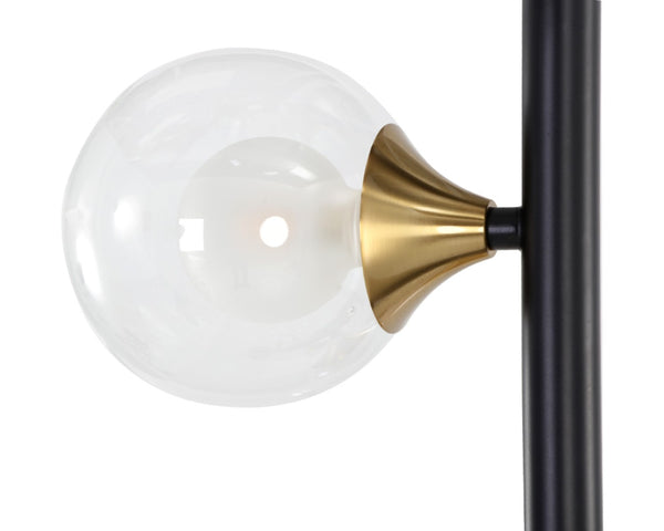 Sunpan MISTY Sculptural Floor Lamp with Opal Glass Globes & Brass Accents for Modern Ambient Lighting 106799