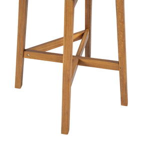 English Elm Christopher Knight Home® - Lymington Outdoor Bar Stool Set of 2 — Durable Acacia & Wicker Craft, Ergonomic 105° Backrest Comfort LIGHT GREY,Teak N775P278094G