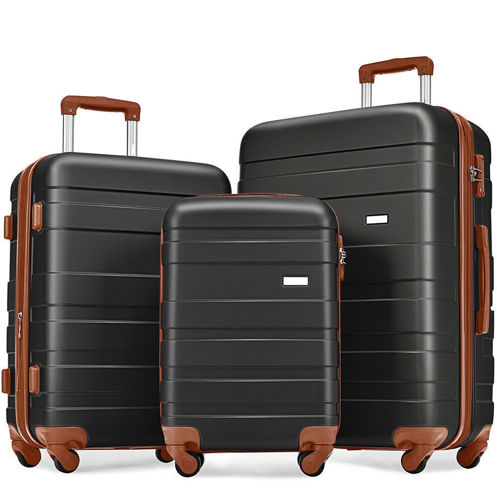 English Elm Luggage Hardshell Abs 3 Piece Set with Spinner Wheels and Tsa Lock for Travel N726P203164A
