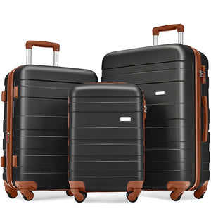 English Elm Luggage Hardshell Abs 3 Piece Set with Spinner Wheels and Tsa Lock for Travel N726P203164A