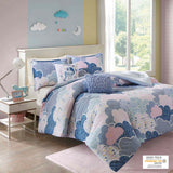 Urban Habitat Kids Cloud Casual Cotton Printed Comforter Set UHK10-0018 Blue