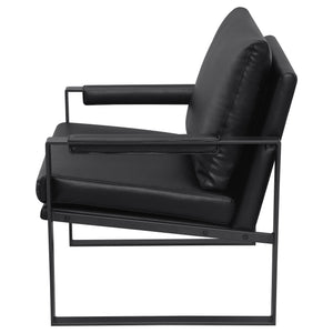 English Elm Goldbriar Vegan Leather Accent Chair with Gunmetal Sled Frame for Modern Interiors B062P451717