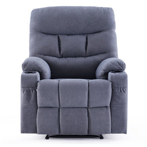 English Elm Oversized Recliner chair with ergonomic support, swivel rocker, quick 5-min assembly for adults comfort Light Gray T3623P408743