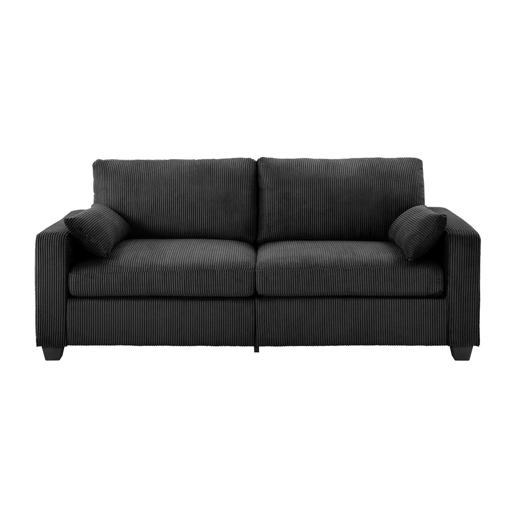 English Elm Modern Fabric Loveseat with Fsc Wood Frame Spring Cushions and Washable Covers W5515P443358