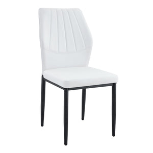 English Elm Table and Chair Set Modern Marble Glass Top with Four Pu Leather Seats for Dining W1151S04662