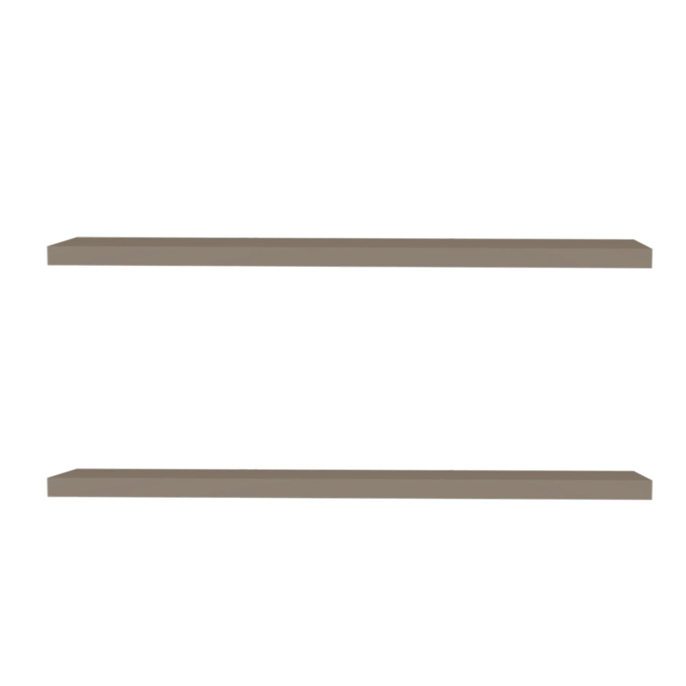 English Elm Taupe Floating Shelf 47.3" x 9.8" Minimalist Wall Shelf | Elegant Neutral Finish, Easy Assembly, Versatile Decor B062P252157