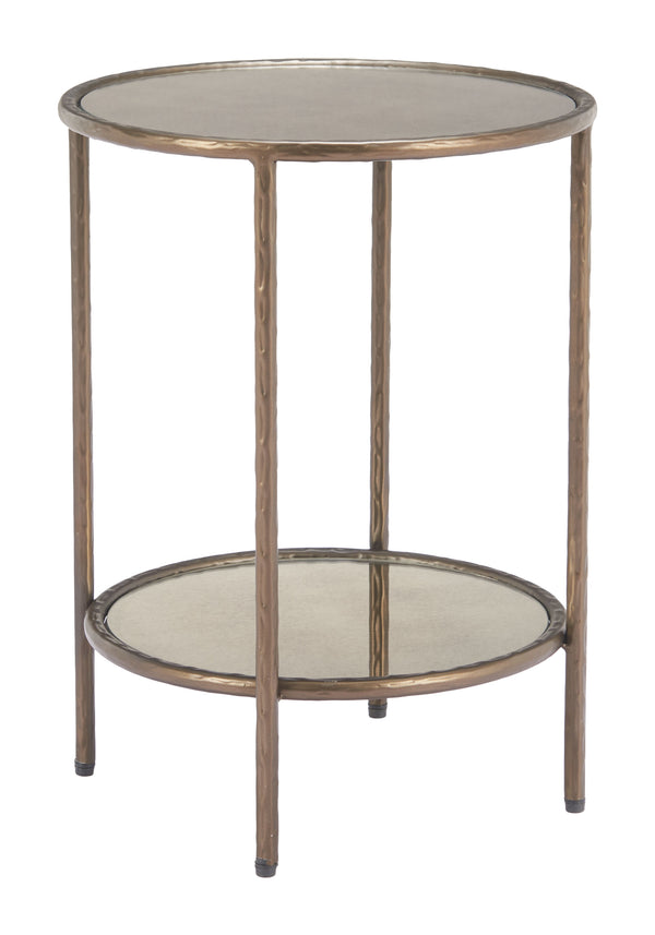 Zuo Modern Anelli Side Table In Bronze - Modern Elegance With Glass & Steel For Versatile Home Décor Solutions Bronze Glass,Steel 110535-zuo-modern