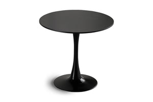 English Elm Round Round Dining Table 31.5" Black Tulip Design Modern Pedestal Table for Small Spaces, Seats 2-4 W2720P204035