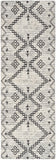 Nourison Brixton BRX01 Machine Made Loom-woven Tribal Border Indoor Only Modern & Contemporary Bohemian Rug Ivory,Black, Ivory Black 64% Polyester,34% Cotton,2% Other 99446045683