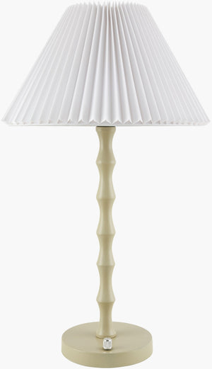 Livabliss Folda Cordless Accent Lamp with Hand-painted Base and Warm Linen Shade for Any Room FDA-001