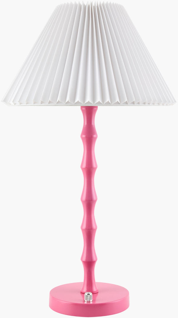 Livabliss Folda Cordless Table Lamp with Hand-painted Base and Linen Shade for Warm Ambiance FDA-004