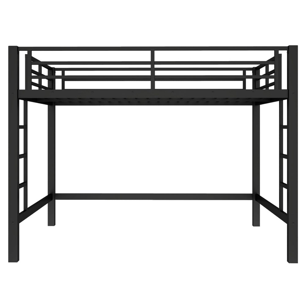 English Elm Queen Metal Loft Bed With Easy Climbing Ladder & Safety Guardrails – Perfect For Stylish Space-Saving! W1580S00341-GIGA