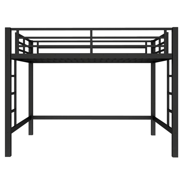 English Elm Queen Metal Loft Bed With Easy Climbing Ladder & Safety Guardrails – Perfect For Stylish Space-Saving! W1580S00341-GIGA