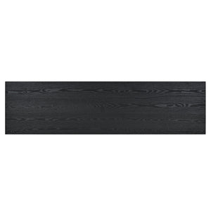 English Elm Stylish Geometric Circle Door Sideboard Cabinet with MDF Solid Wood Legs Adjustable Shelves Black W2696P256250