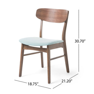 English Elm Christopher Knight Home® - DINING Chair with Cushioned Fabric Seat and Polished Wood Frame — Elegant Modern Comfort for Home Mint 58925.00MNT