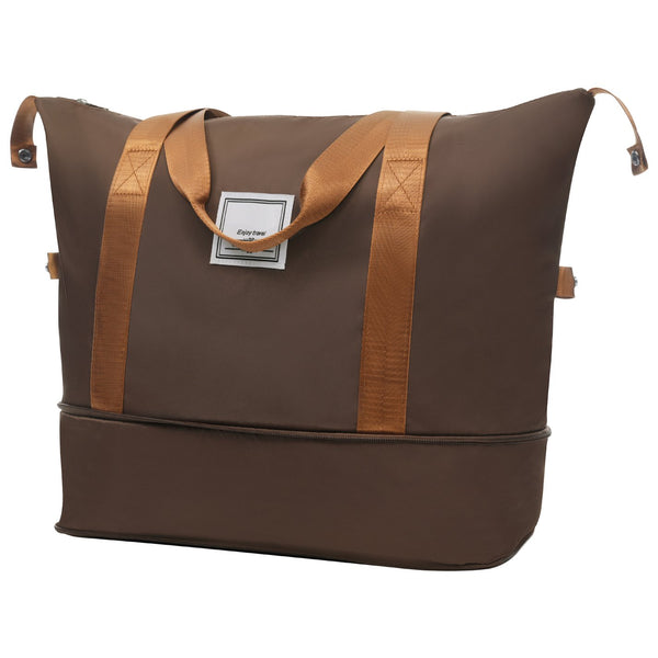 English Elm Luggage 5 Piece Hardside Abs Set with Front Access Carry on and Tsa Spinner Wheels Brown N732P391544O