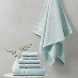 Beautyrest Plume Transitional 100% Cotton Feather Touch Antimicrobial Towel 6 Piece Set BR73-2437 Seafoam