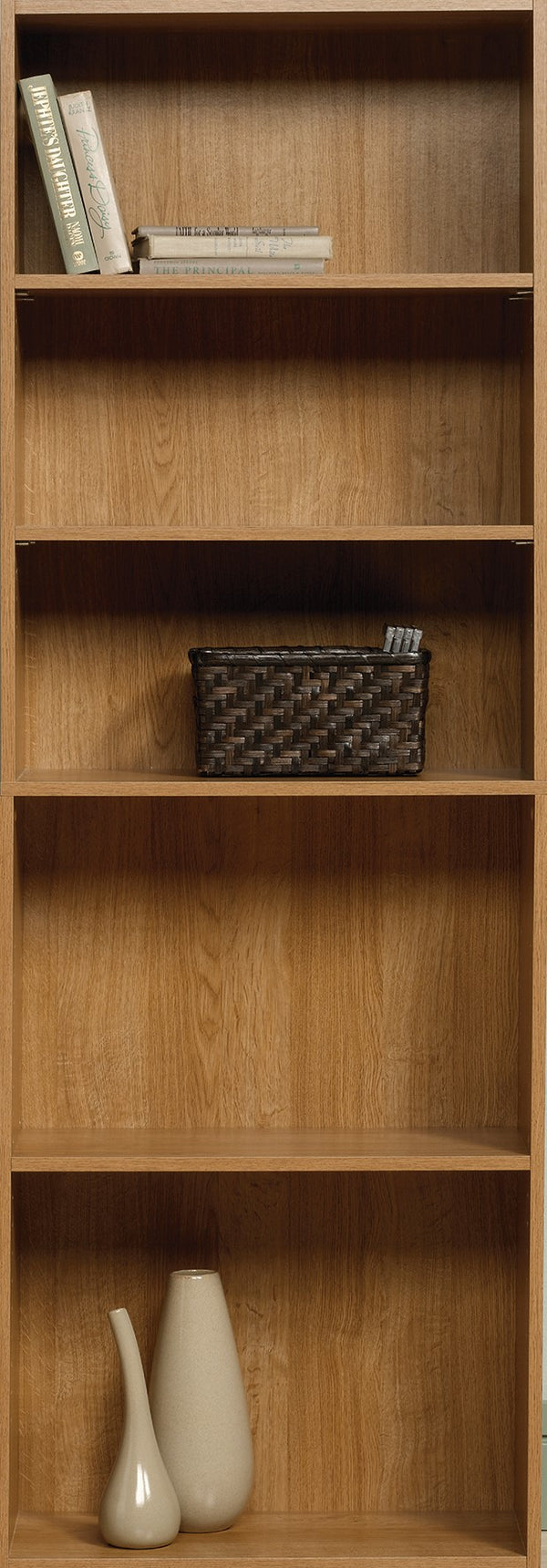 English Elm 5-Shelf Bookcase - Stylish Brown Finish, Adjustable Shelves, Space-Saving Design For Any Room Decor B356P402778