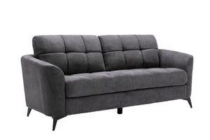 English Elm Carlotta Tufted Woven Fabric Sofa and Loveseat Set with Pocket Coil Support B2749S00145